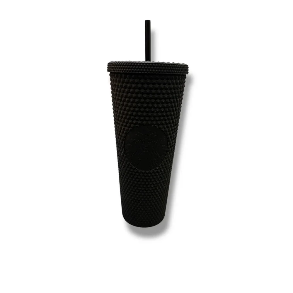 Starbucks Matte Black Studded Tumbler 24 oz Limited Edition Cold Cup Collectible
